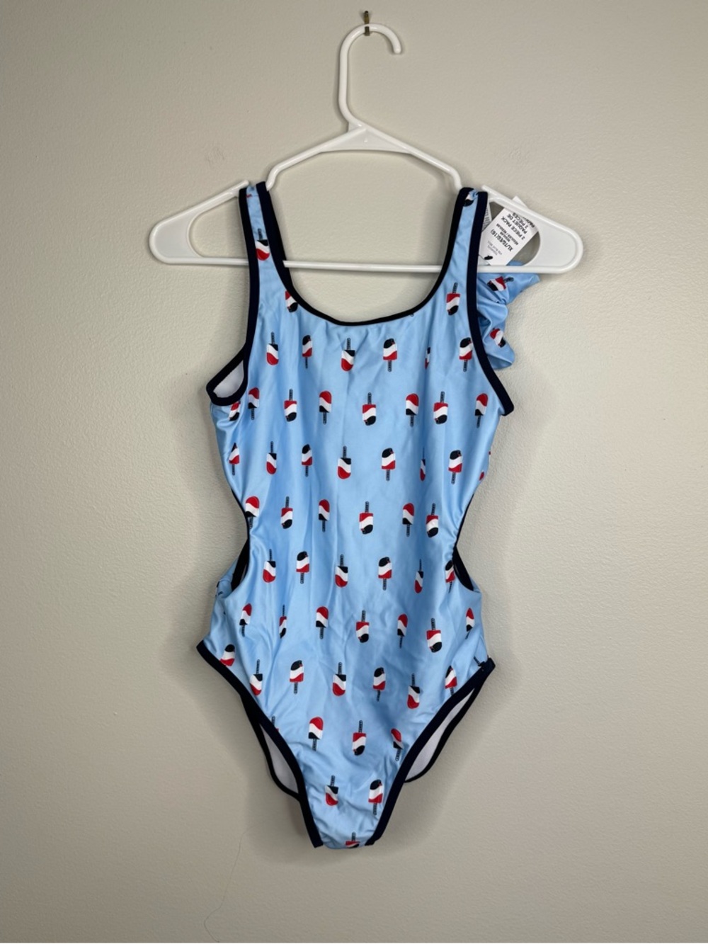 NWT Tommy Hilfiger Popsicle One Piece Cutout Swimsuit Girls XL